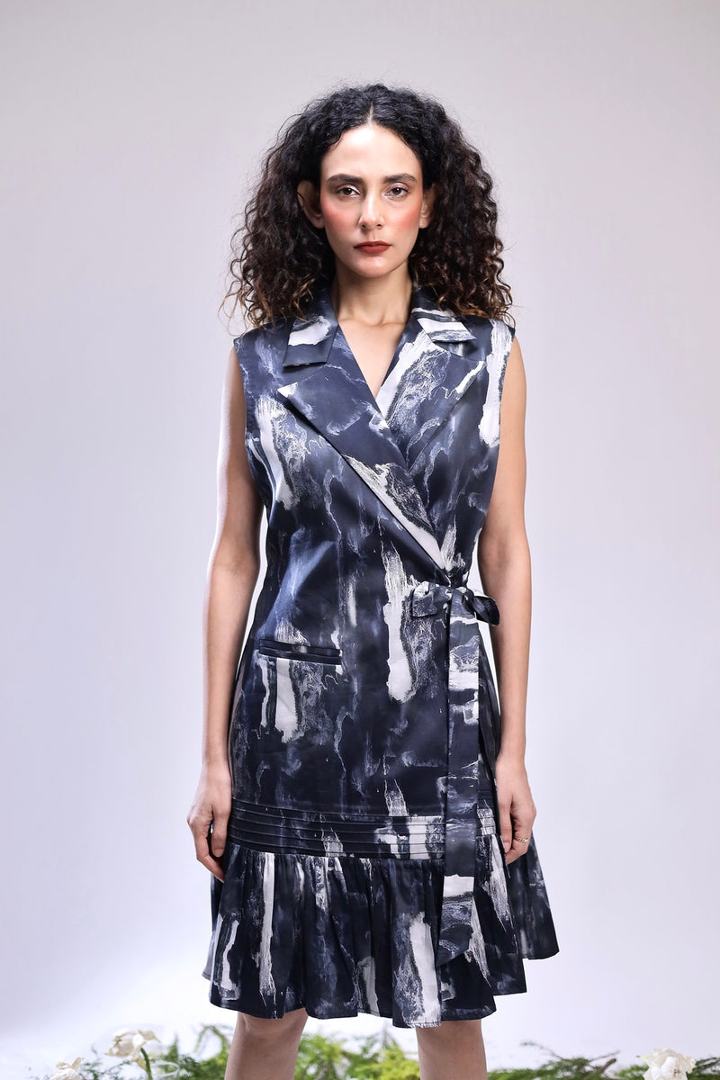 Ink & Edge Blazer Style Dress – Boho Panache
